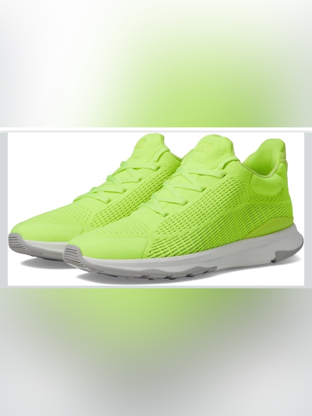 FitFlop Vitamin FFX Knit Sports Sneakers in Electric Yellow Sz 8